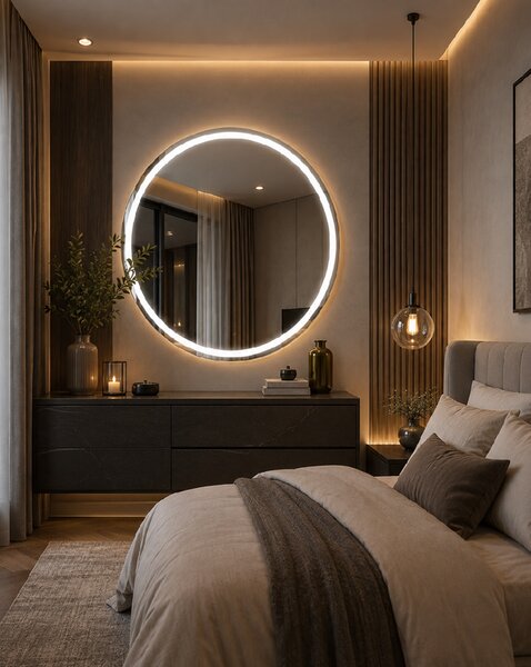LED zrkadlo okrúhle 60 cm