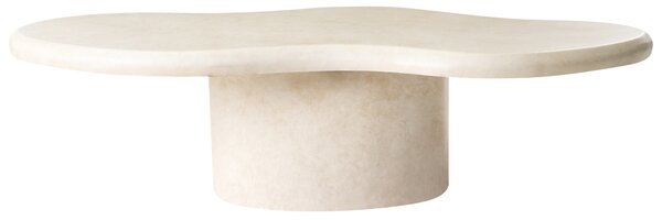 Konferenčný stolík béžový MgO 120 x 57 cm odolnosť voči vplyvom počasia moderný boho štýl interiér exteriér