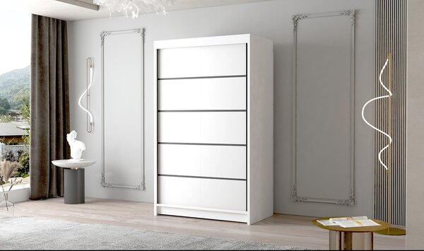 Veľká šatníková skriňa FADO IV 120 cm Čierna