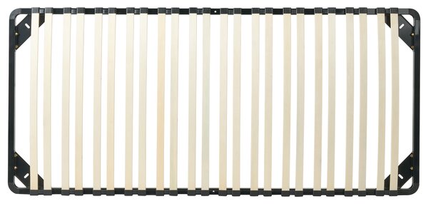 Lamelový rošt na posteľ 90 x 200 cm drevené lamely topoľové drevo oceľový rám