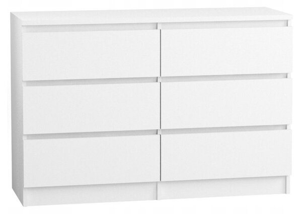 Komoda 120/6 cm - biela