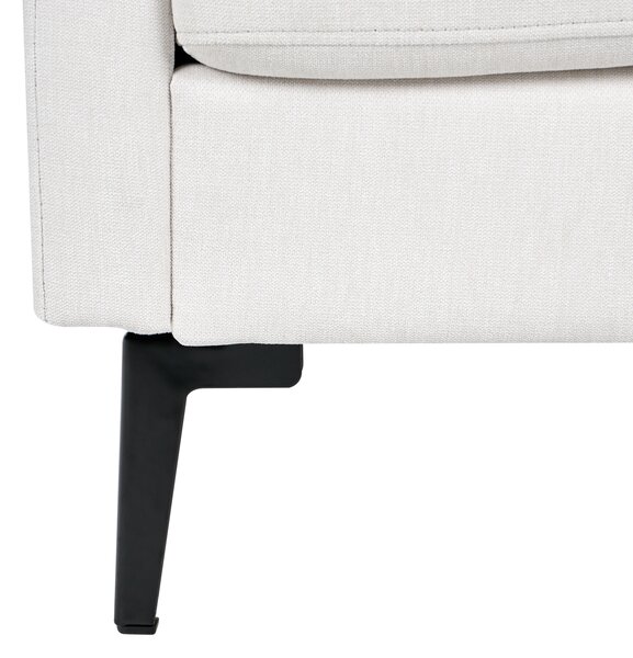 Kreslo svetlobéžové látkové čalúnenie železné nohy minimalistický štýl mid century modern