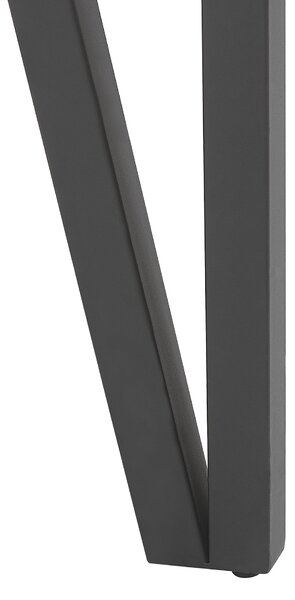 Jedálenský stôl imitácia betónu MDF doska čierne kovové nohy 150 x 90 cm obdĺžnikový moderný industriálny štýl