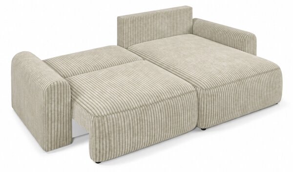 Rozkladacia obojstranná sedacia súprava do L NORDEN TILIA 250x140 cm, krémová