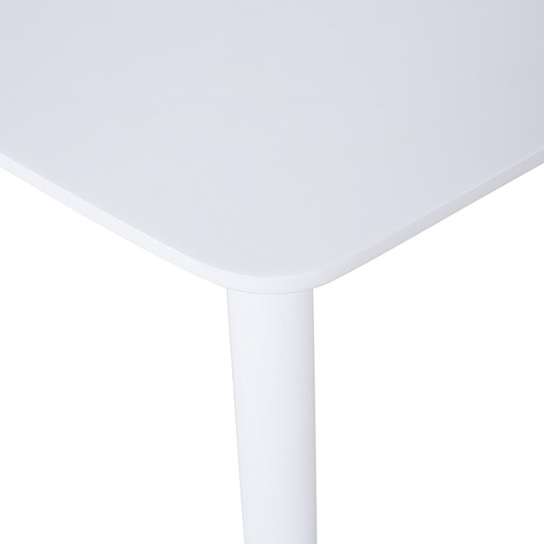 Jedálenský stôl biely drevené nohy 120 - 160 x 80 cm obdĺžnikový tvar rozkladací škandinávsky štýl kuchyňa jedáleň