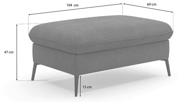 TABURETKA, textil, 104/47/69 cm Sit & More - Kreslá, Online Only