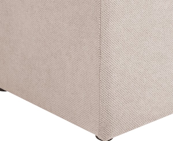 Taburet béžový 100 x 42 x 40 cm polyester čalúnená taburetka úložný priestor obývacia izba moderný štýl