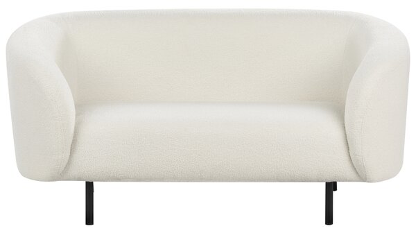 Sedacia súprava biela buklé čalúnenie čierne nohy zaoblené operadlo 6-miestna retro glamour art deco štýl