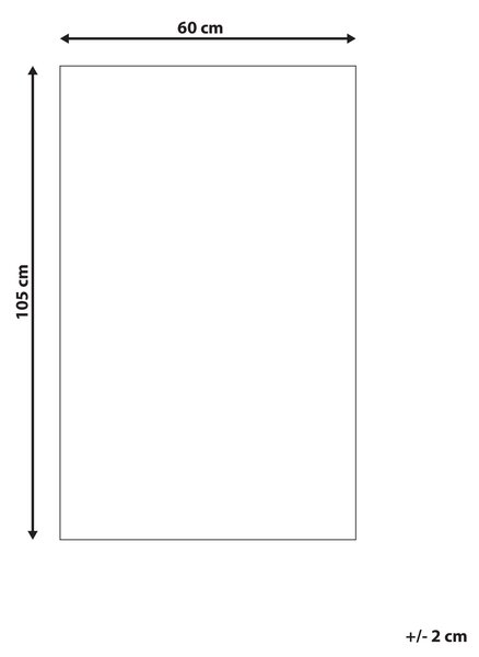 Vonkajší koberec zelený plastový 60 x 105 cm obojstranný so vzorom palmových listov