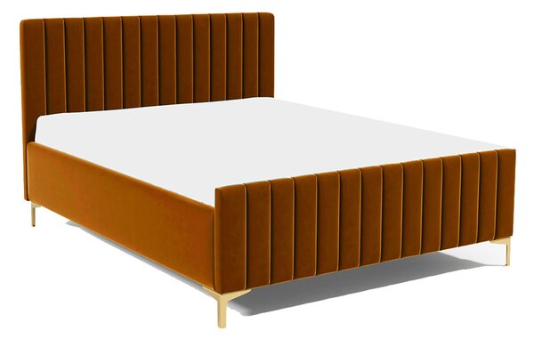 Posteľ RUBY 25 STANDARD 140x200 cm - zlaté nohy Ružová