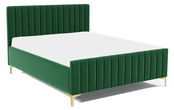 Posteľ RUBY 25 STANDARD 140x200 cm - zlaté nohy Ružová