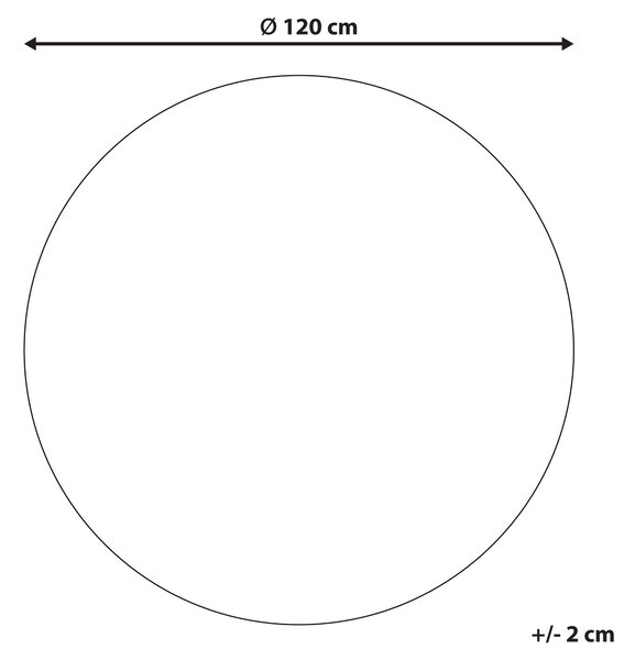 Koberec béžová čierna bavlna orientálny vzor ø 120 cm okrúhly tvar ručne tkaný moderný boho štýl obývačka spálňa