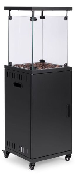 Plynový ohrievač, sálavý ohrievač, 13 kW sklenený ohrievač do záhrady, na terasu, reduktor, sopečné kamene