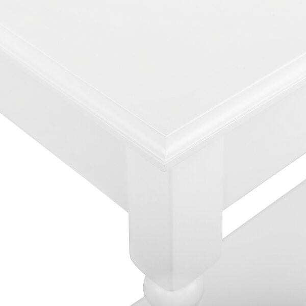 Konzolový stolík biely MDF 40 x 102 cm úložný priestor zásuvka polica vidiecky rustikálny štýl obývačka predsieň