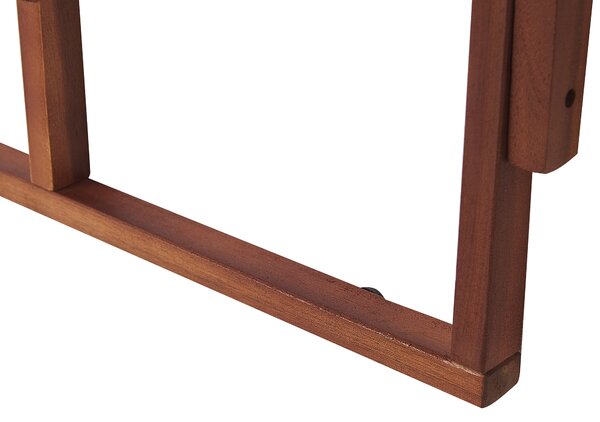Skladací stolík na balkón tmavý drevený akáciové drevo 60 x 55 cm záhrada terasa