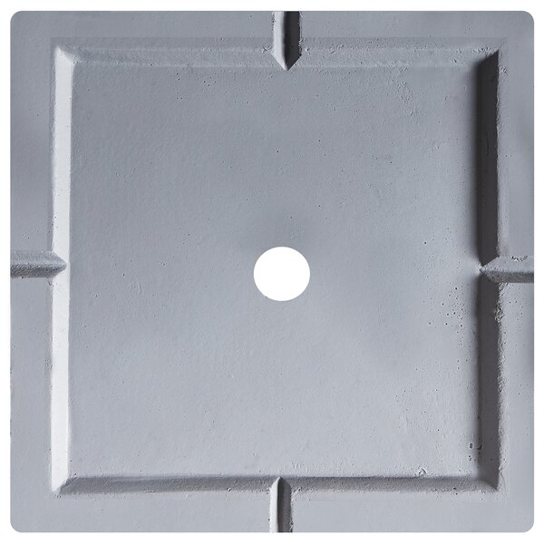Kvetináč biely zmes hliny a vlákien 30 x 30 x 28 cm štvorcový tvar odolný voči UV žiareniu moderný štýl interiér exteriér záhrada