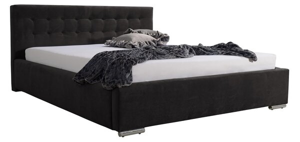 Posteľ PIPER 01 STANDARD 180x200 cm - strieborné nohy Modrá