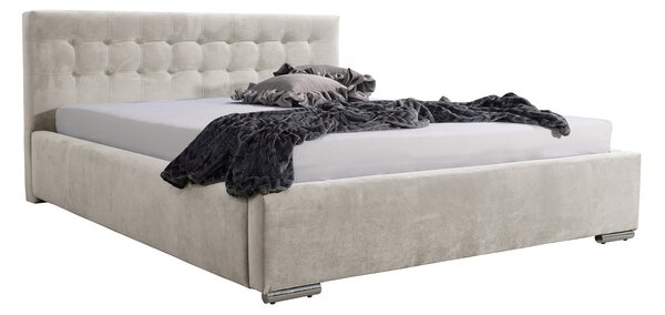 Posteľ PIPER 01 STANDARD 180x200 cm - strieborné nohy Modrá