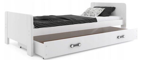 MAXMAX Detská posteľ DAREK so zásuvkou 200x80 cm - biela