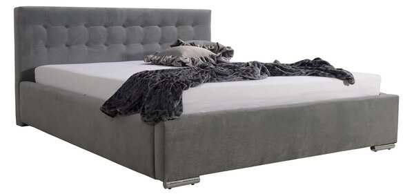 Posteľ PIPER 01 STANDARD 180x200 cm - strieborné nohy Modrá