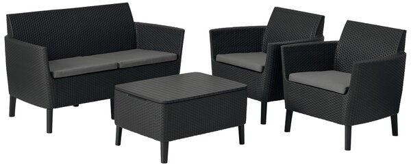 TERASOVÁ SEDACIA SÚPRAVA, 8-dielne, plast, textil Ambia Garden - Záhradné zostavy