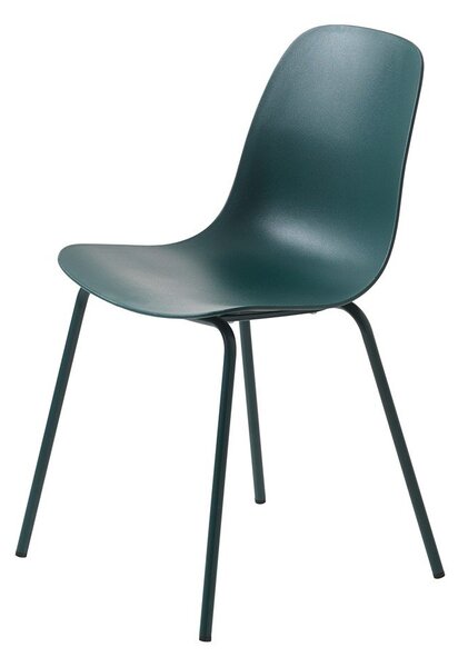 Tyrkysovomodrá plastová jedálenská stolička Whitby – Unique Furniture