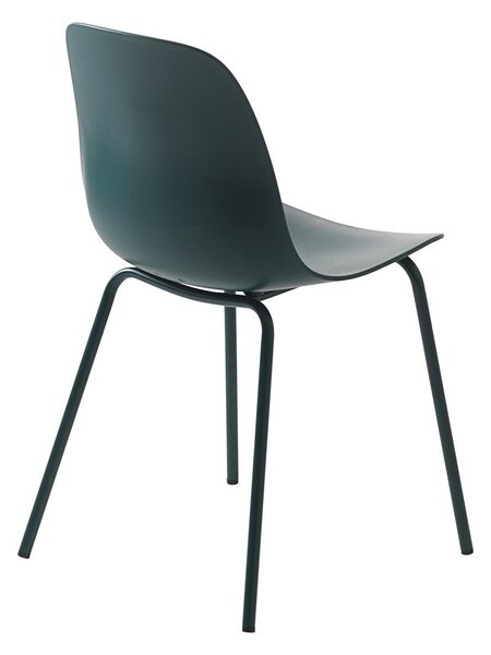 Tyrkysovomodrá plastová jedálenská stolička Whitby – Unique Furniture