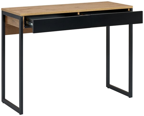 PÍSACÍ STÔL, čierna, farba duba, 101.6/40/76 cm MID.YOU - Online Only kancelárie, Online Only