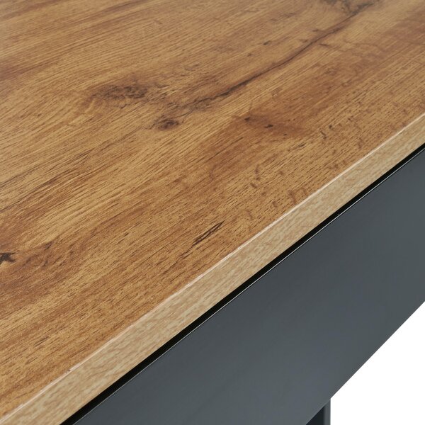 PÍSACÍ STÔL, čierna, farba duba, 101.6/40/76 cm MID.YOU - Online Only kancelárie, Online Only