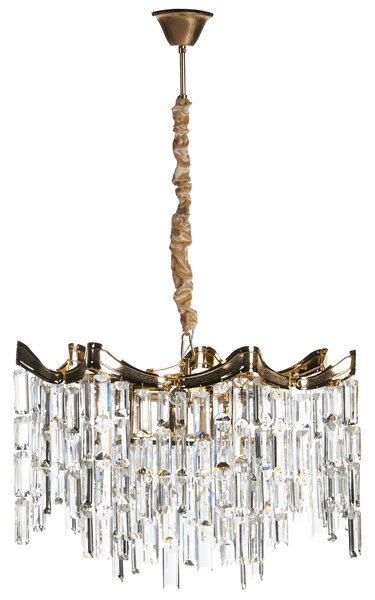 Luster zlatý železo akrylové umelé kryštály vrstvený dizajn elegantný glamour štýl