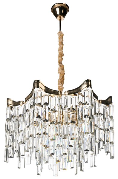 Luster zlatý železo akrylové umelé kryštály vrstvený dizajn elegantný glamour štýl