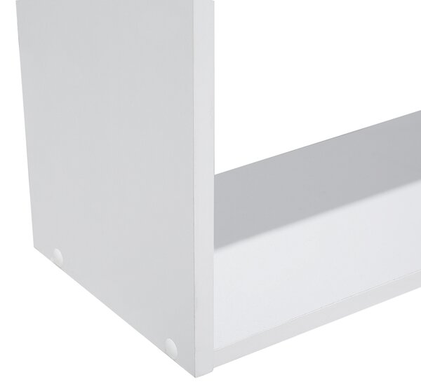Regál s policami biely MDF 174 x 83 cm veľké a malé police knižnica úložný priestor moderný škandinávsky štýl obývačka