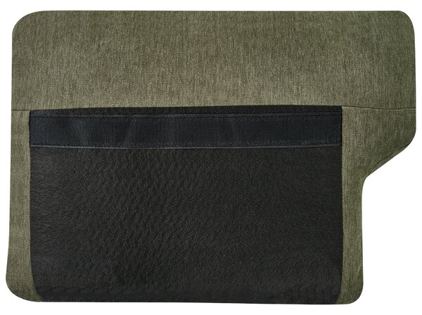 2-miestna pohovka zelené látkové čalúnenie železné nohy minimalistický štýl mid century modern