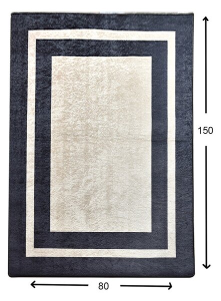 Conceptum Hypnose Koberec Black Frame 80x150 cm biely/ čierny