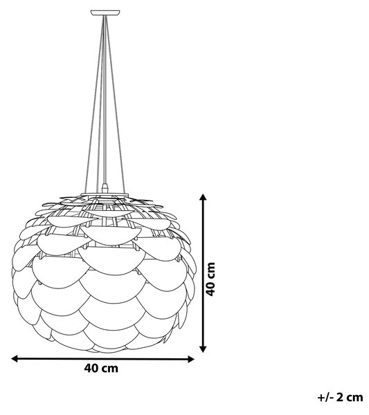 Závesná lampa biela kovová okrúhle tienidlo s hliníkovými lupeňmi visiace svietidlo