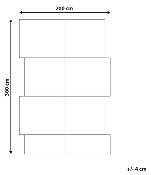 Koberec béžový juta 200 x 300 cm asymetrický pletený rustikálny štýl obývacia izba spálňa