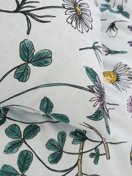 Bavlnená obliečka na vankúš Renforcé 40 × 40 cm - Herbár mentolový