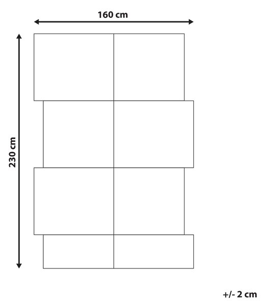 Koberec béžový juta 160 x 230 cm asymetrický pletený rustikálny štýl obývacia izba spálňa