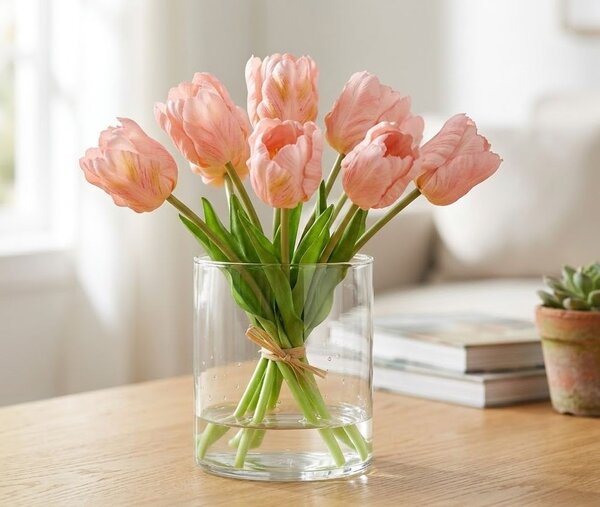Kytice 3ks růžových realistických tulipánů Tulips - 45 cm - daan kromhout