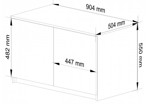 Ak furniture Nástavec na skriňu Star 90 cm biely/šedý grafit mat