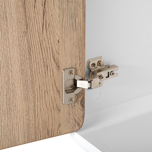 Komoda biela svetlé drevo MDF 76 x 90 x 40 cm nohy z borovicového dreva úložný priestor 2 skrinky s dvierkami moderný štýl obývačka spálňa