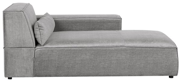 Leňoška sivá látkové čalúnenie ľavostranná nohy zo syntetického materiálu minimalistický moderný štýl obývacia izba