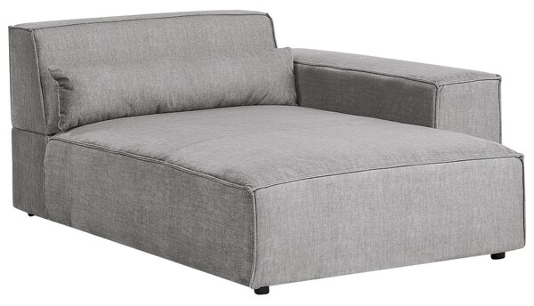 Leňoška sivá látkové čalúnenie ľavostranná nohy zo syntetického materiálu minimalistický moderný štýl obývacia izba