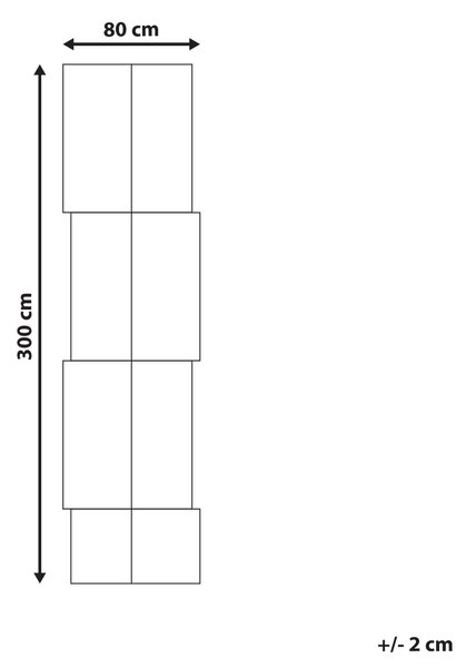 Koberec béžový juta 80 x 300 cm behúň asymetrický pletený rustikálny štýl obývacia izba spálňa