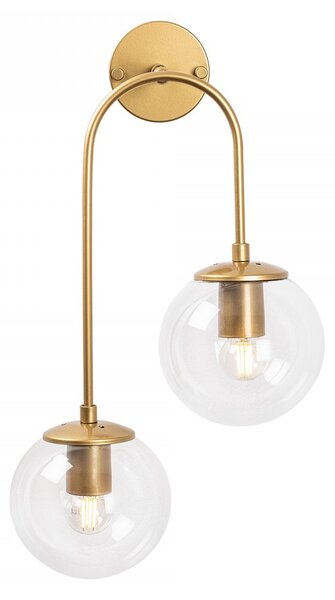 Opviq Nástenná lampa Jevel I zlatá/číra