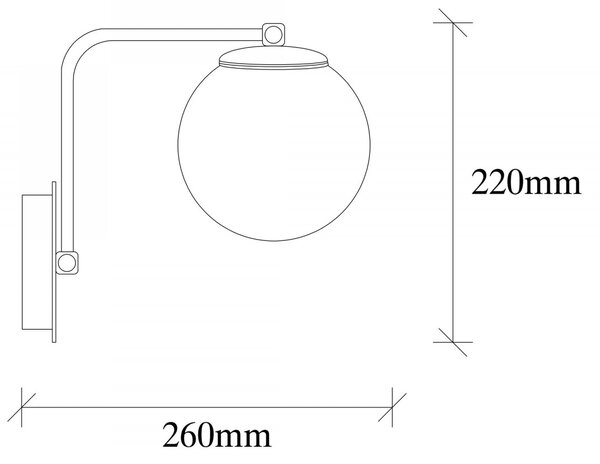 Opviq Nástenná lampa Daisy čierna