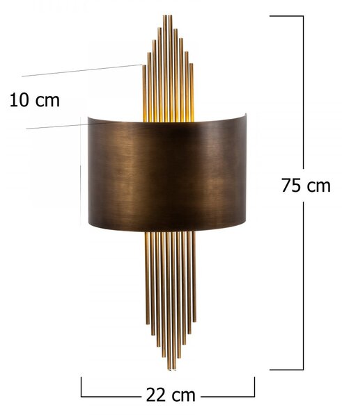Opviq Nástenná lampa Lady zlatá