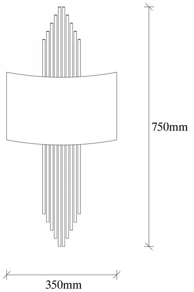 Opviq Nástenná lampa Lady čierna