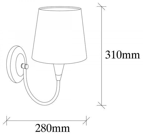 Opviq Nástenná lampa Pardo mosadz/biela