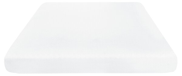 Penový matrac biely polyester 160 x 200 cm snímateľný poťah stredne tvrdý spálňa